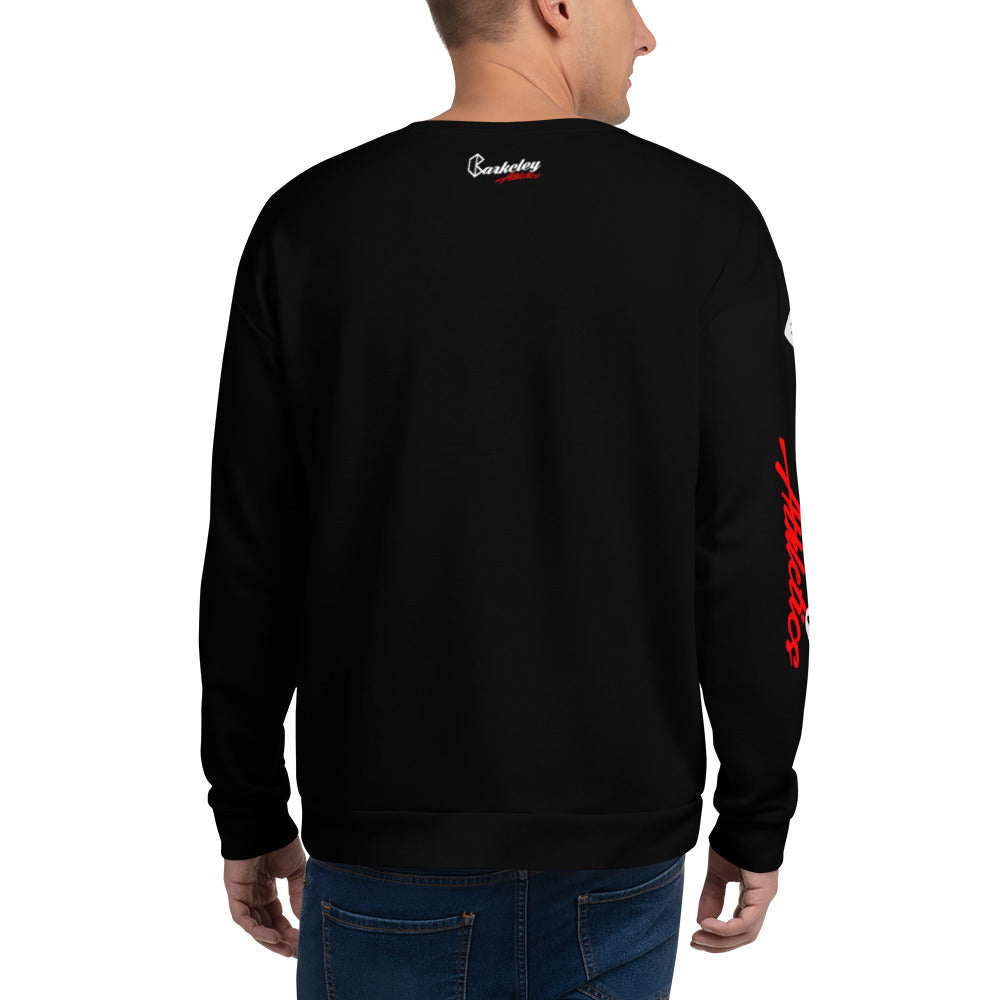 Barkcley Athletics (Mens Athletic Sweat Shirt) (Black)