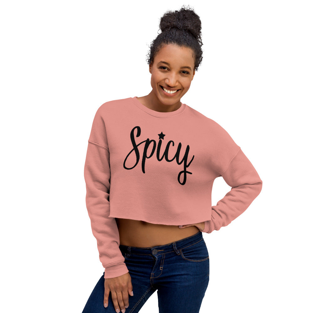 A.M. Nights (Spicy Crop Sweatshirt) (Pink)