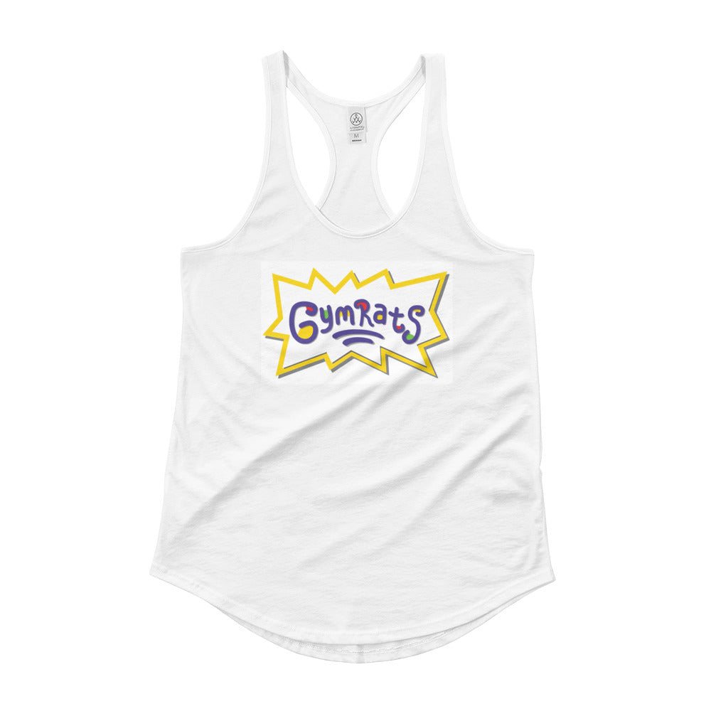 Barkcley Athletics (Gymrats Ladies' Shirttail Tank) (white)