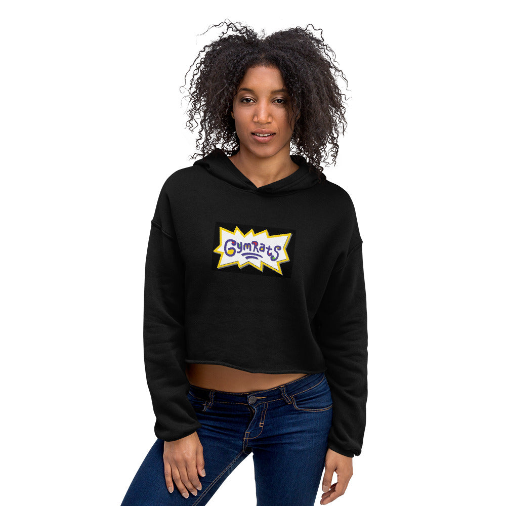 Barkcley Athletics (Gym Rats Womens Crop Hoodie) (black)