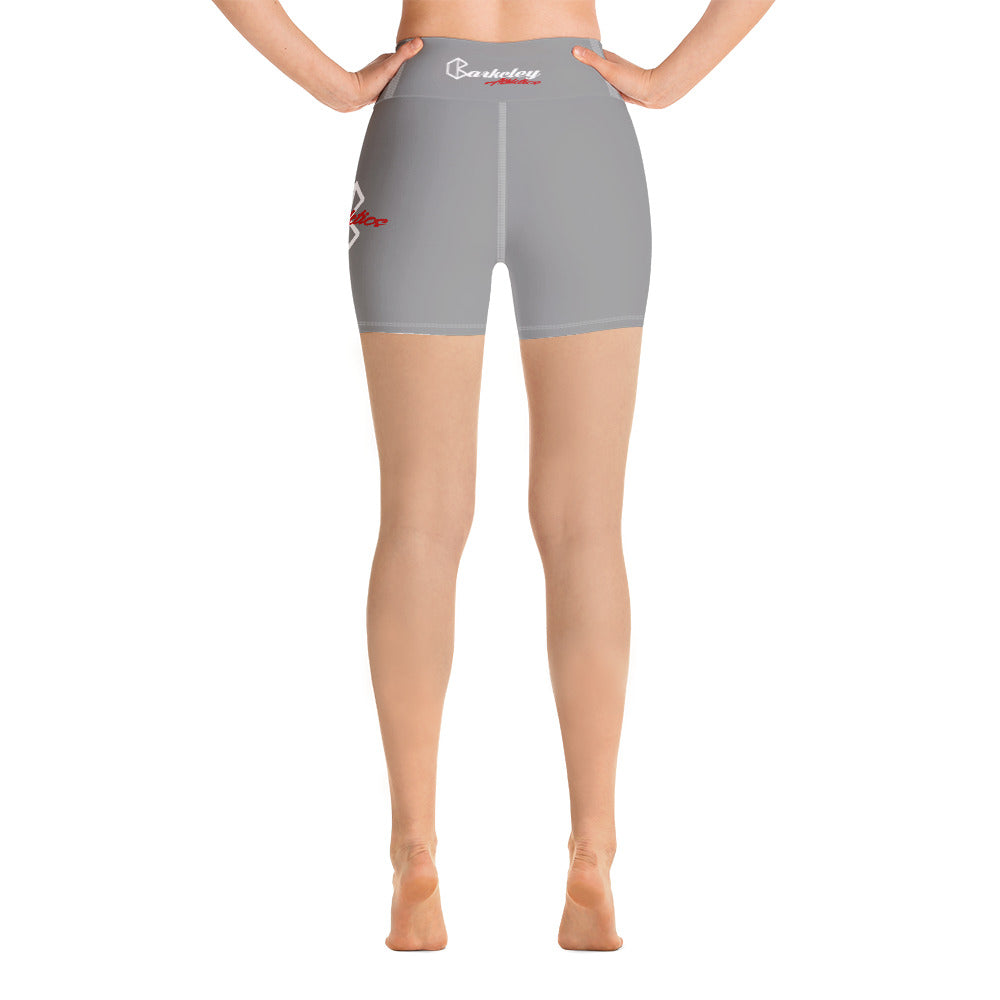 Barkcley Athletics (Womens Yoga Shorts w/pocket) (gray)