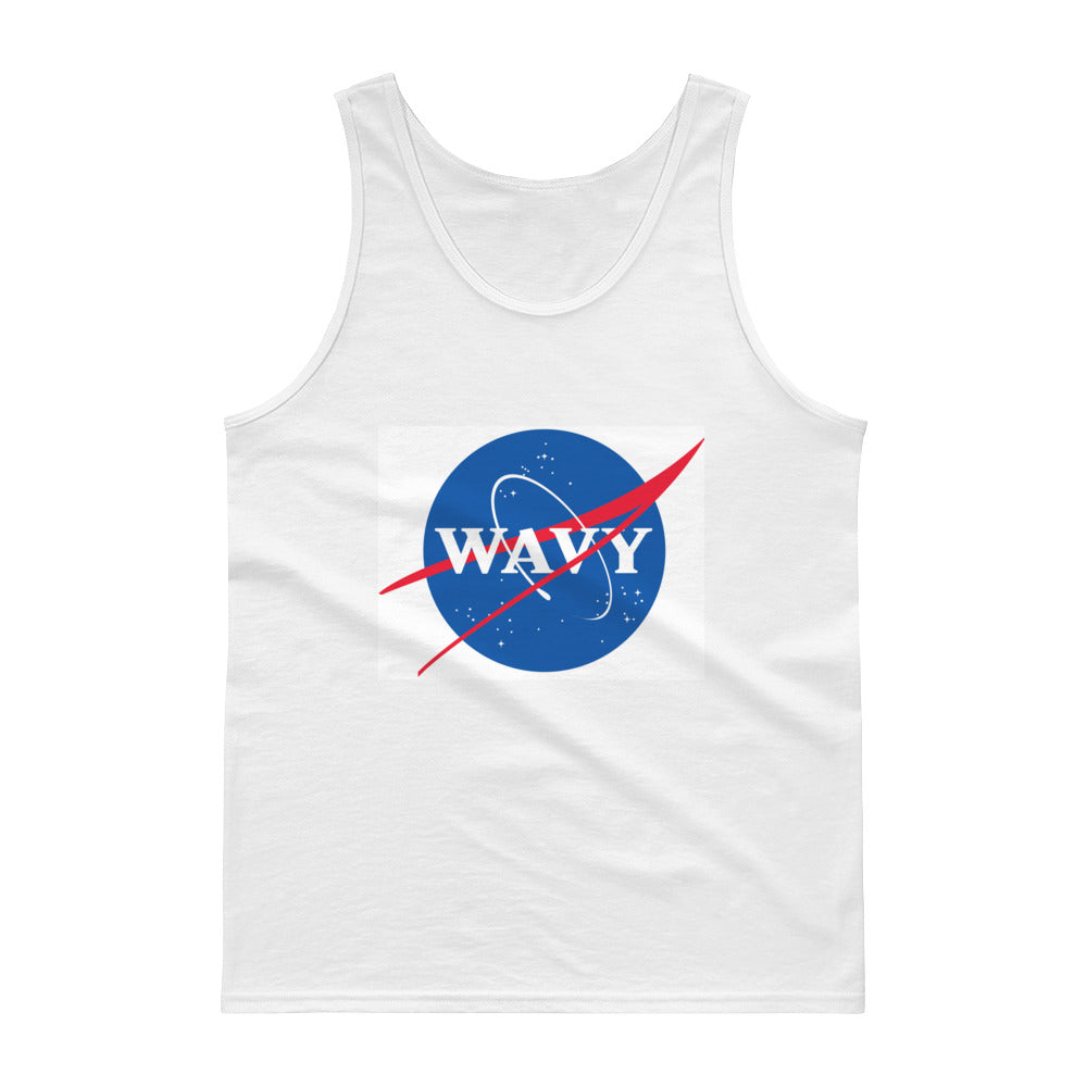 A.M. Nights (Mens Wavy Tank top) (White)