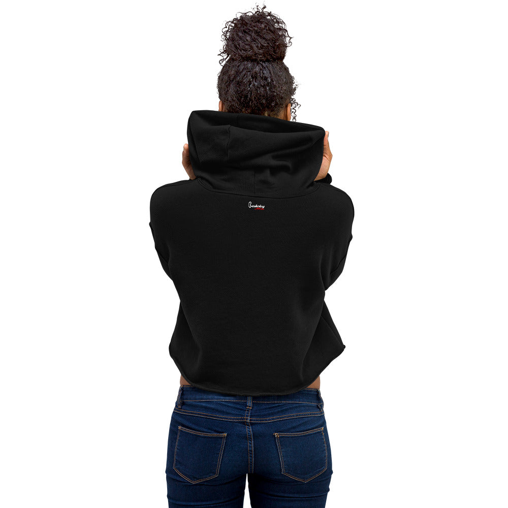 Barkcley Athletics (Gym Rats Womens Crop Hoodie) (black)