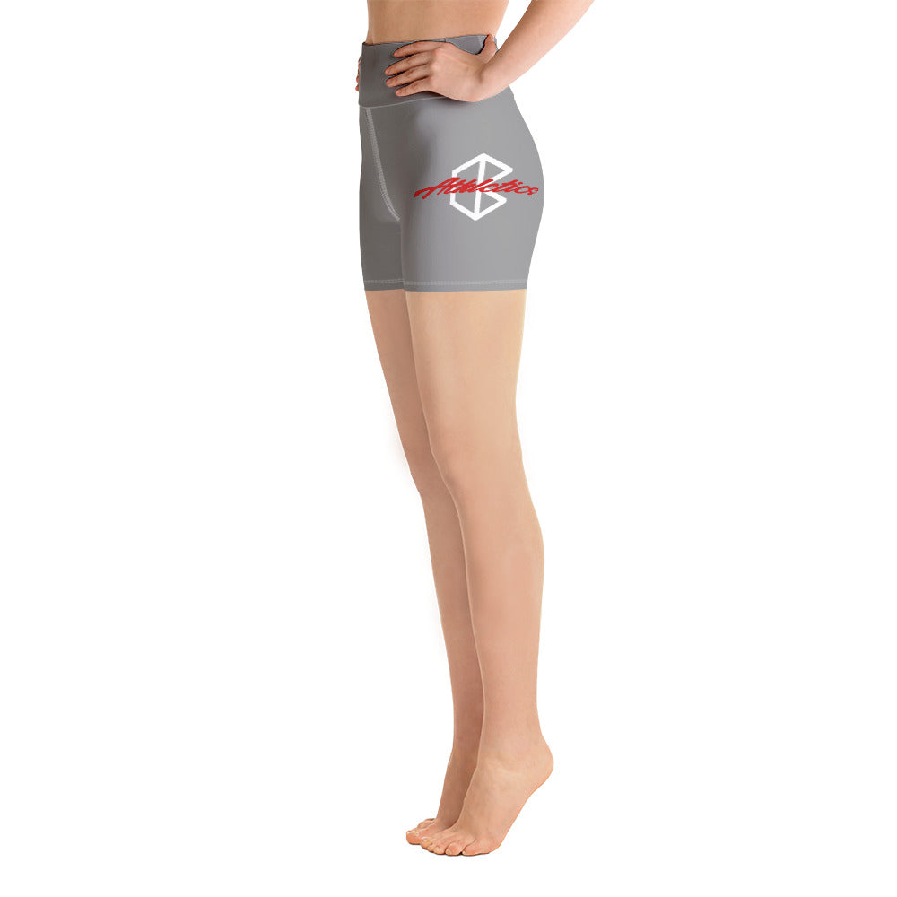 Barkcley Athletics (Womens Yoga Shorts w/pocket) (gray)