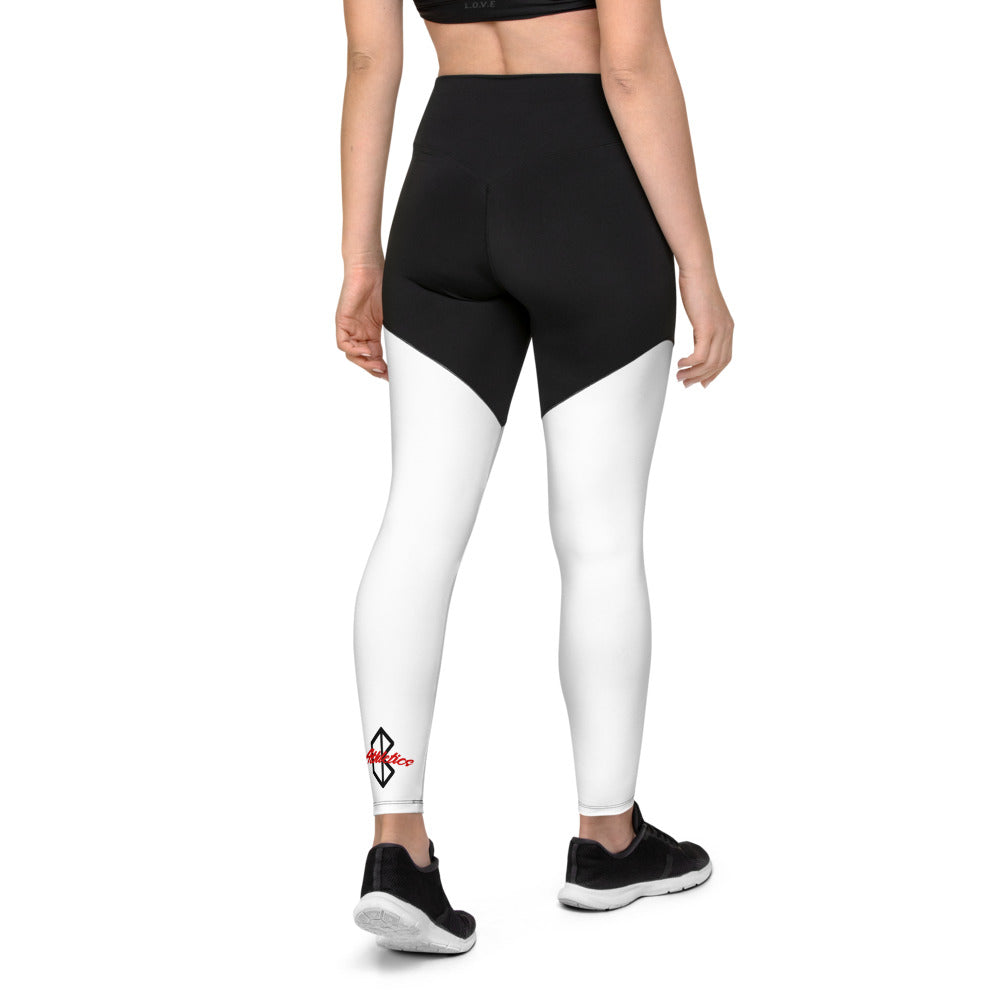 Barkcley Athletics (Sports Leggings) (black&white)